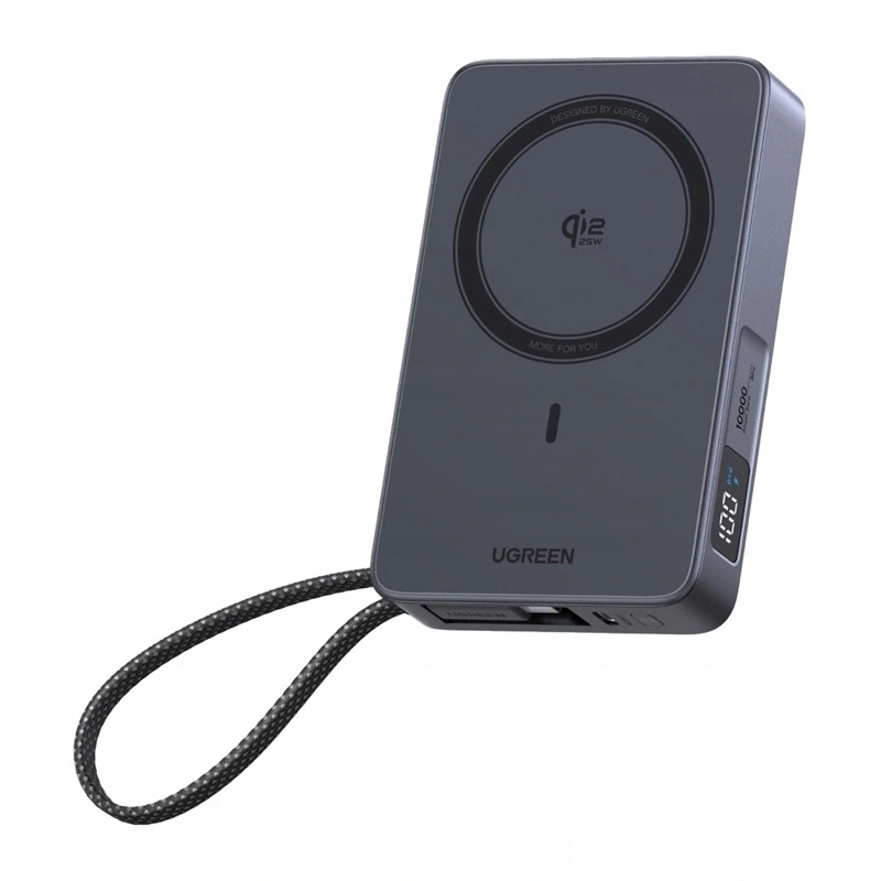 Powerbanka Ugreen PB773 10000mAh 30W magnetická (sivá)