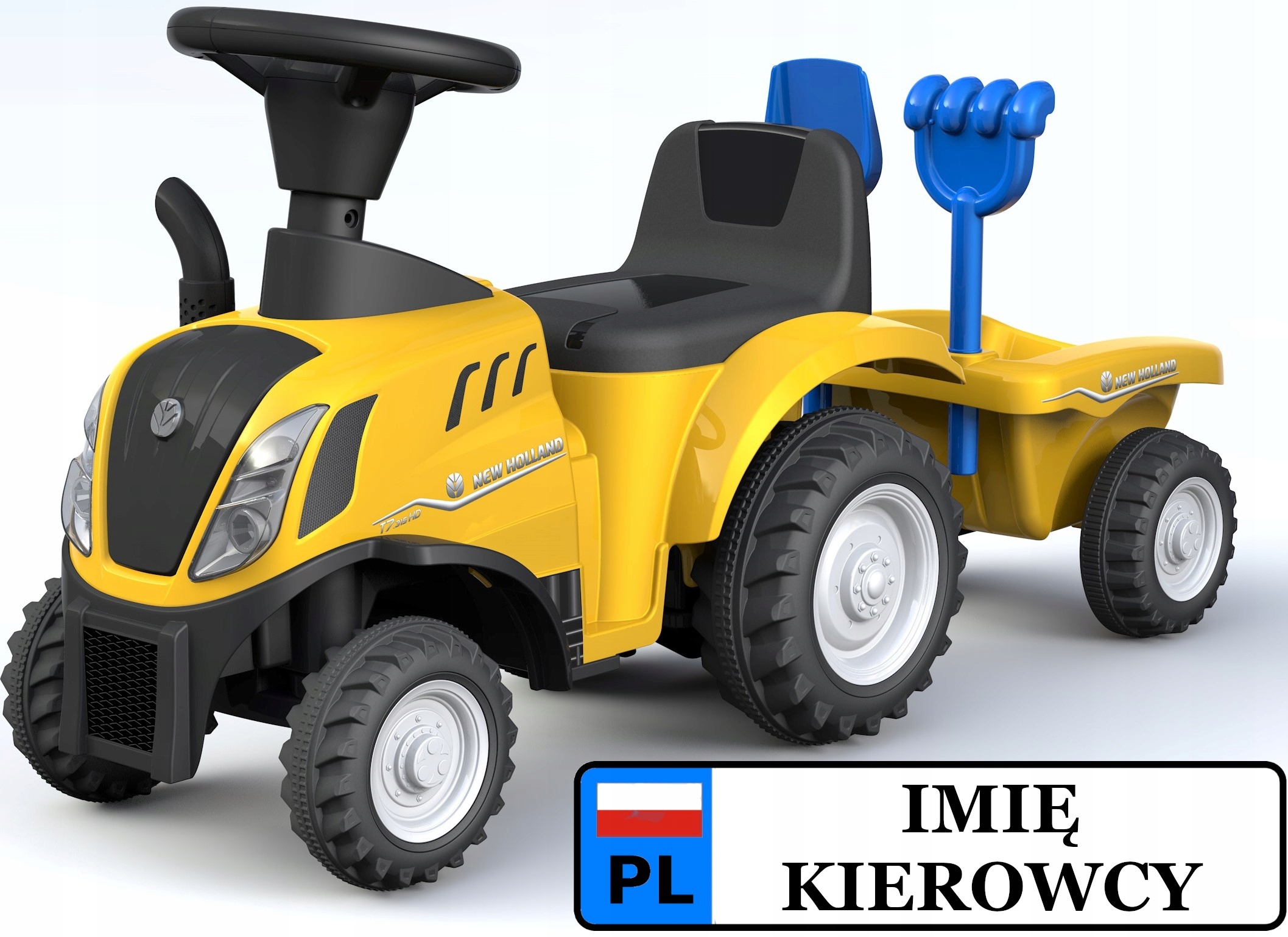 

Traktor New Holland jeździk chodzik pchacz tablica