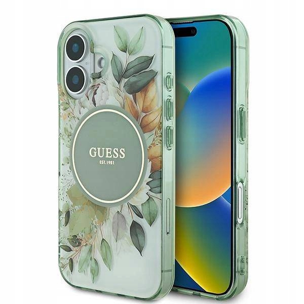 Pouzdro Guess Iml Flower & Tonal Circle s Magsafe pro iPhone 16 Plus