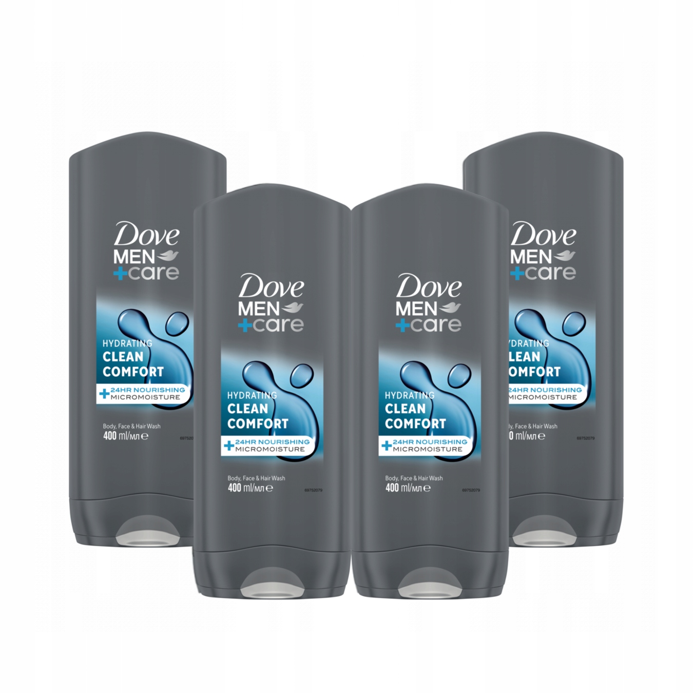 ZESTAW 4X DOVE MEN+CARE CLEAN COMFORT ŻEL POD PRYSZNIC 400ML