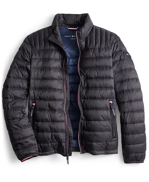 Tommy Hilfiger prošívaná zimní pánská bunda Quilted černá XXL