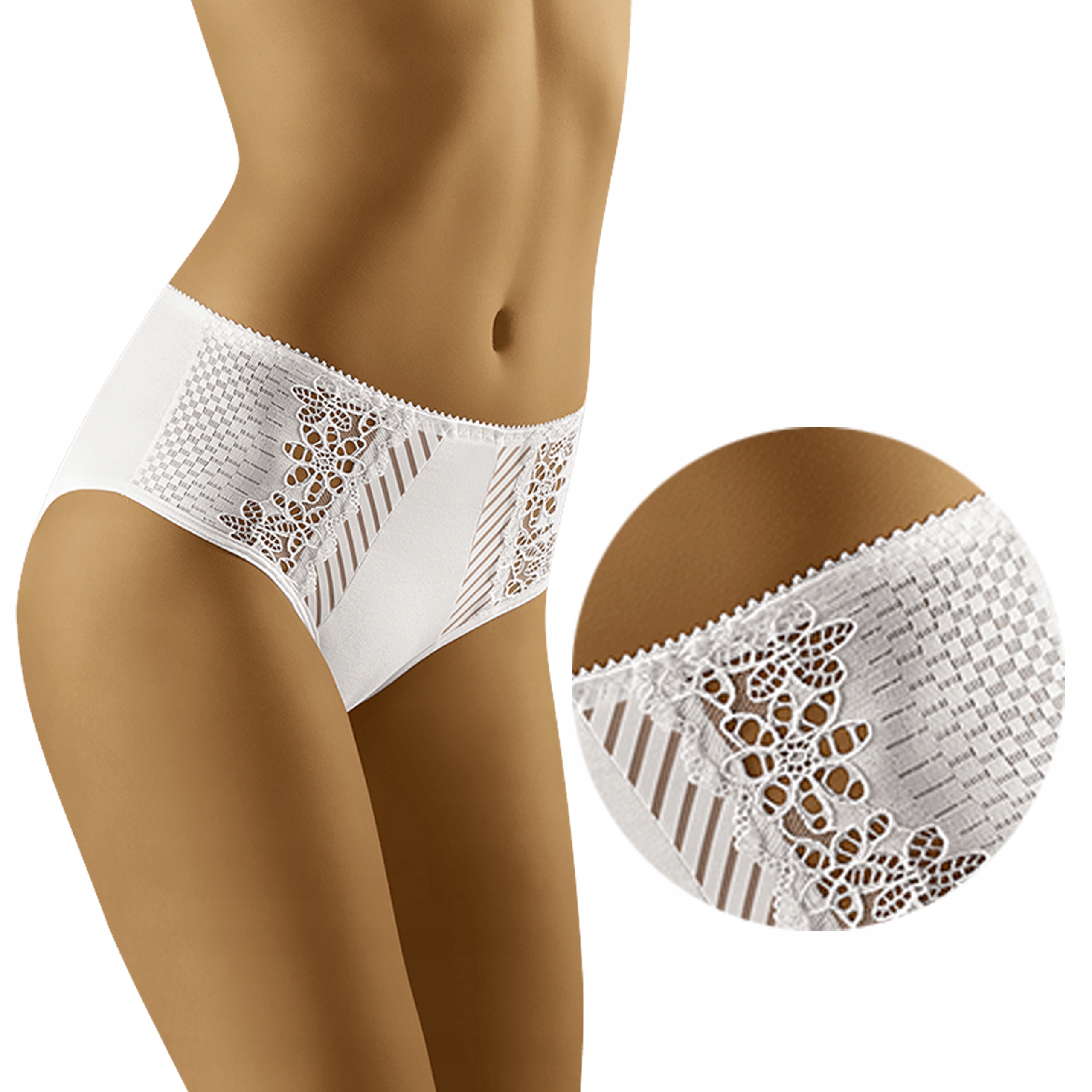 

Wolbar eco-ri Koronkowe figi białe XL