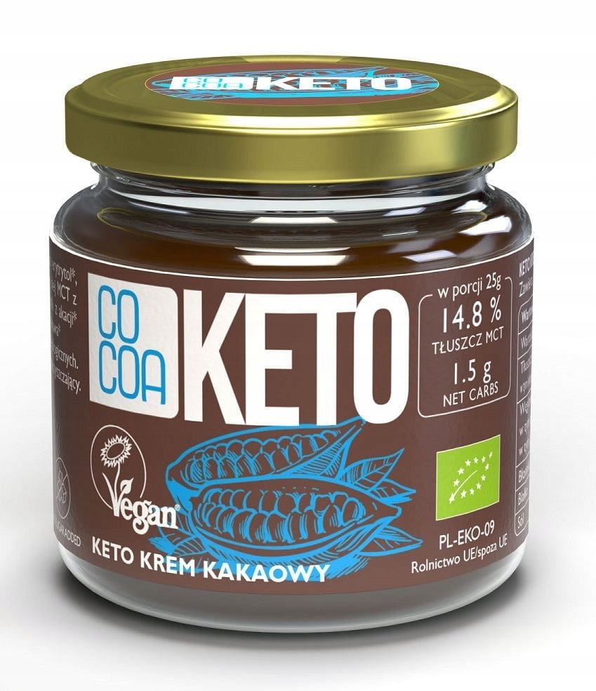 Levně Kakaový Krém Keto Bez Přidaného Cukru Bio 200 g Cocoa