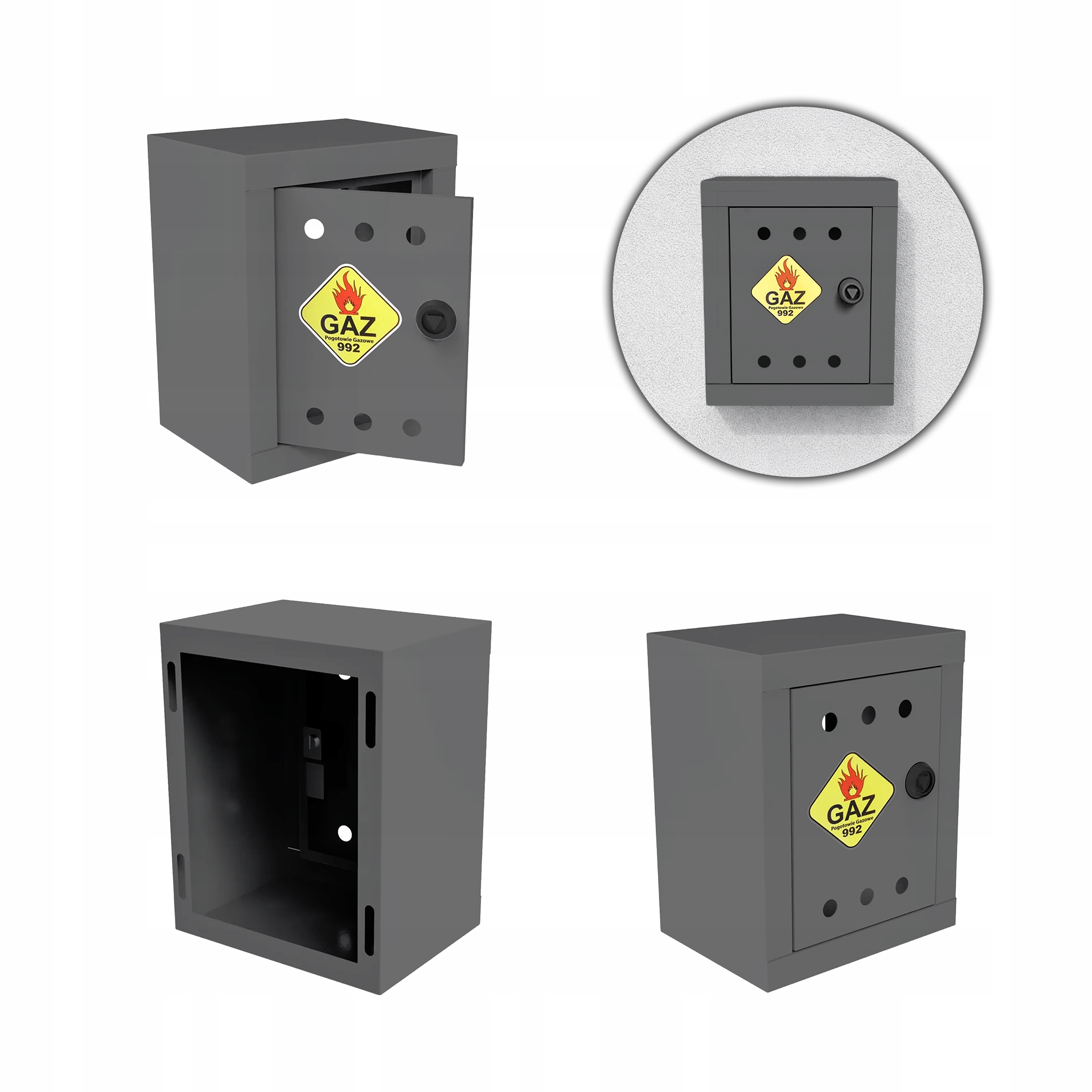 Plynová Skříňka 25x20x15 Antracit Šedá Skříňka Na Plynový Ventil Ocelová