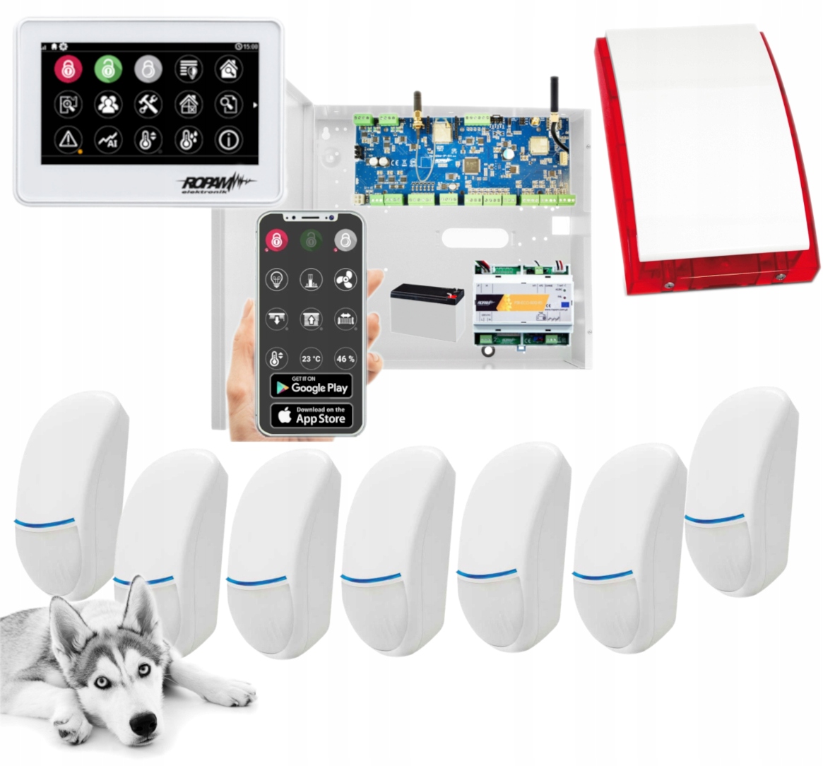 Ropam NeoLTE-IP-64-SET System Alarmowy Wifi 7 Czujek Bingo Plus Aplikacja