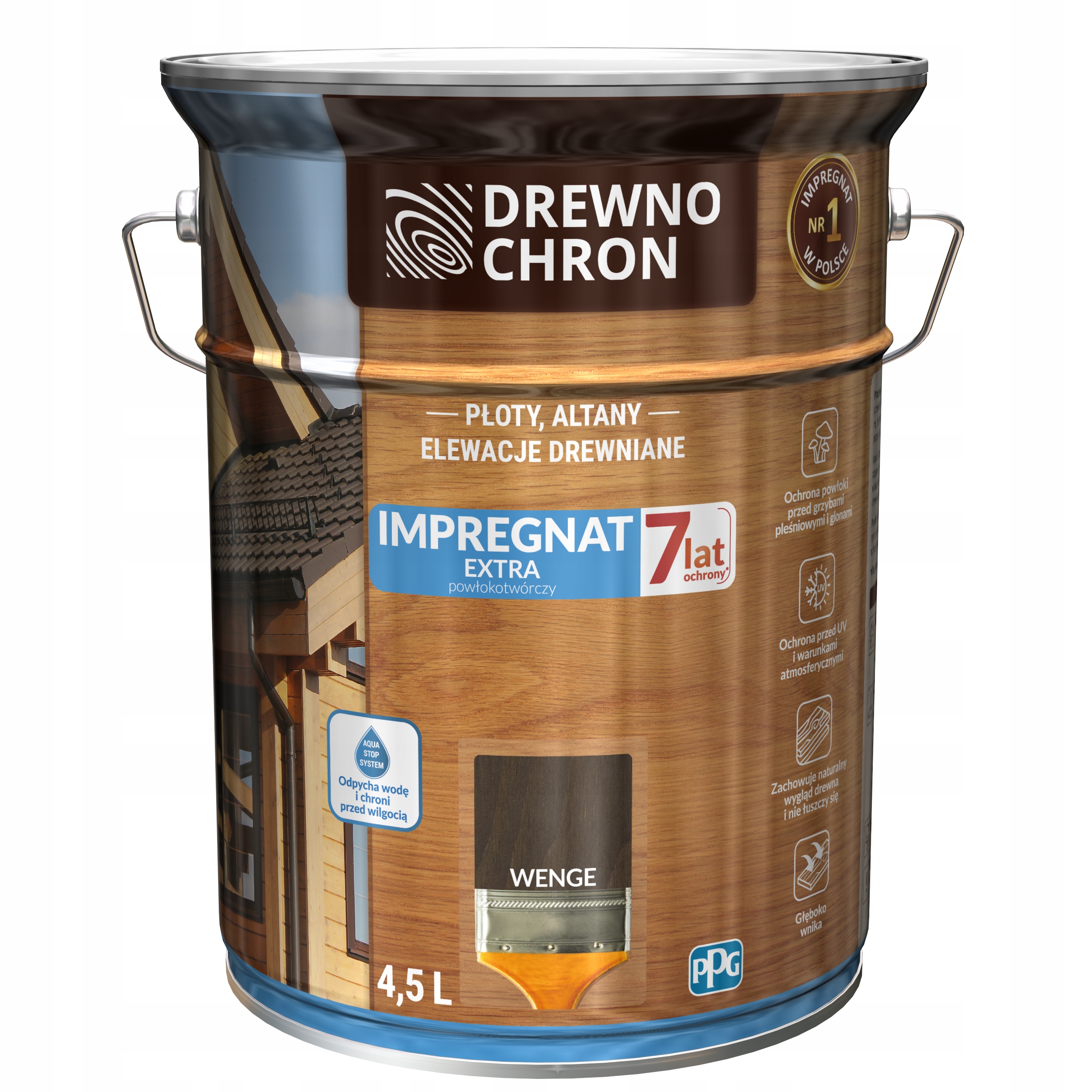 Drewnochron Impregnat Extra Powłokotwórczy wenge 4,5l