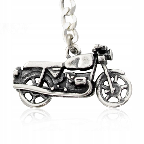 

Breloczek Brelok Do Kluczy Motor Srebro 925 Koło