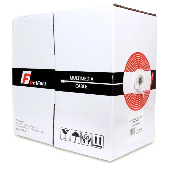 KABEL SKRĘTKA GETFORT CAT.6 U/UTP CCA 305m