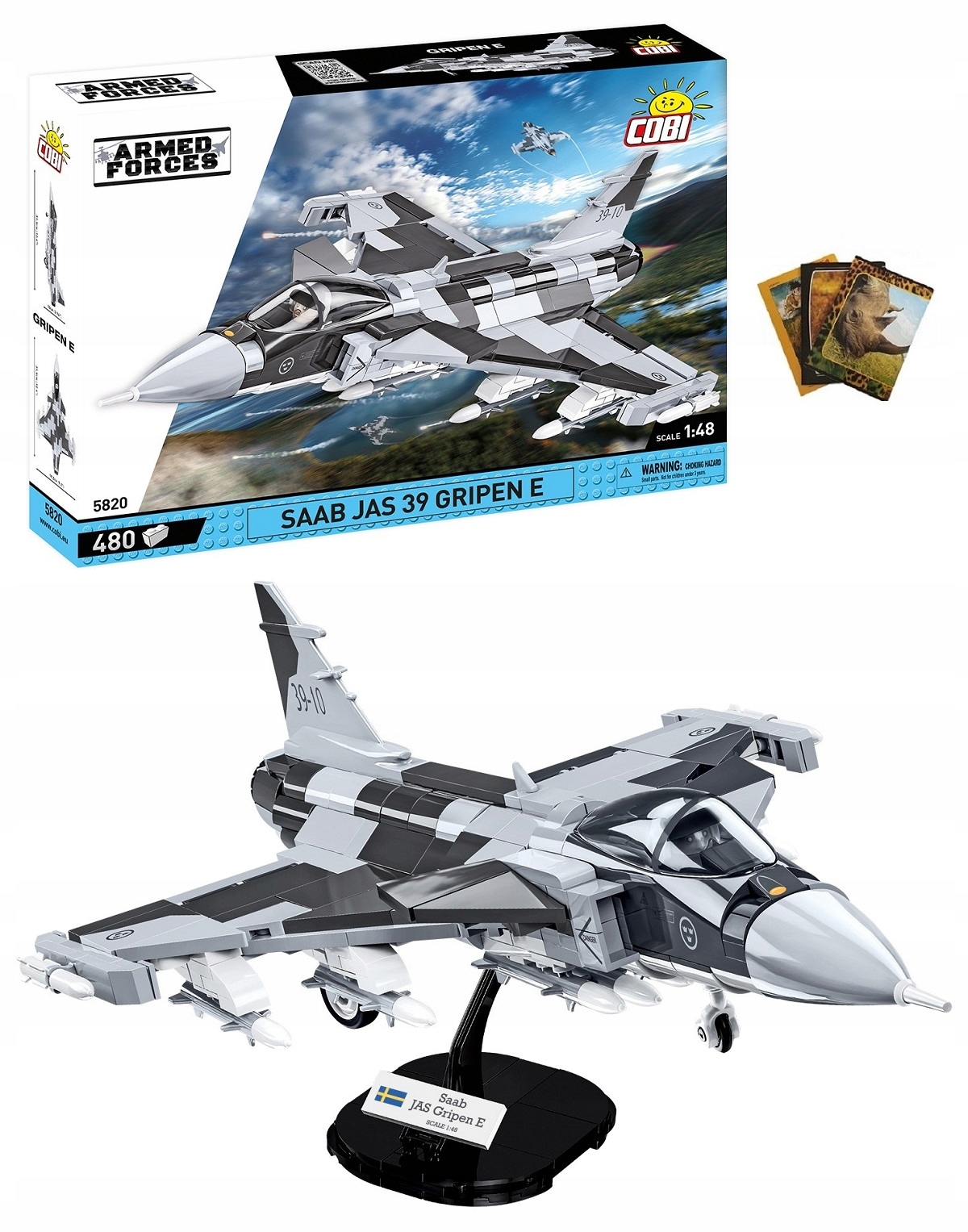 Klocki plastikowe Cobi Armed Forces Saab Jas 39 Gripen E COBI-5820