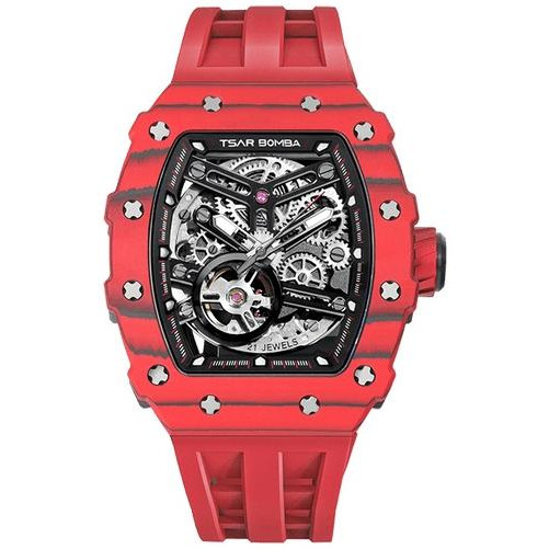 Pánské Hodinky Tsar Bomba TB8208CF-37 červené