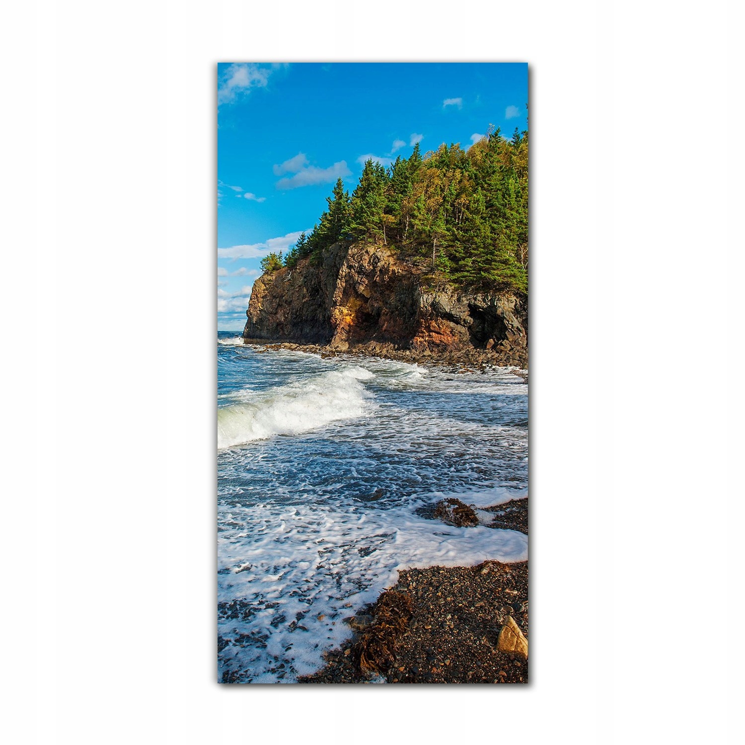 

Foto szklane na ścianę 70x140 Plaża wybrzeże fale