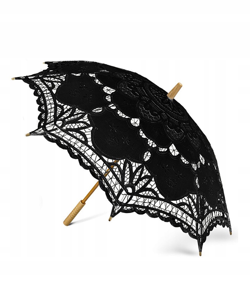 Krajkový svatební deštník Classic Lace Černý