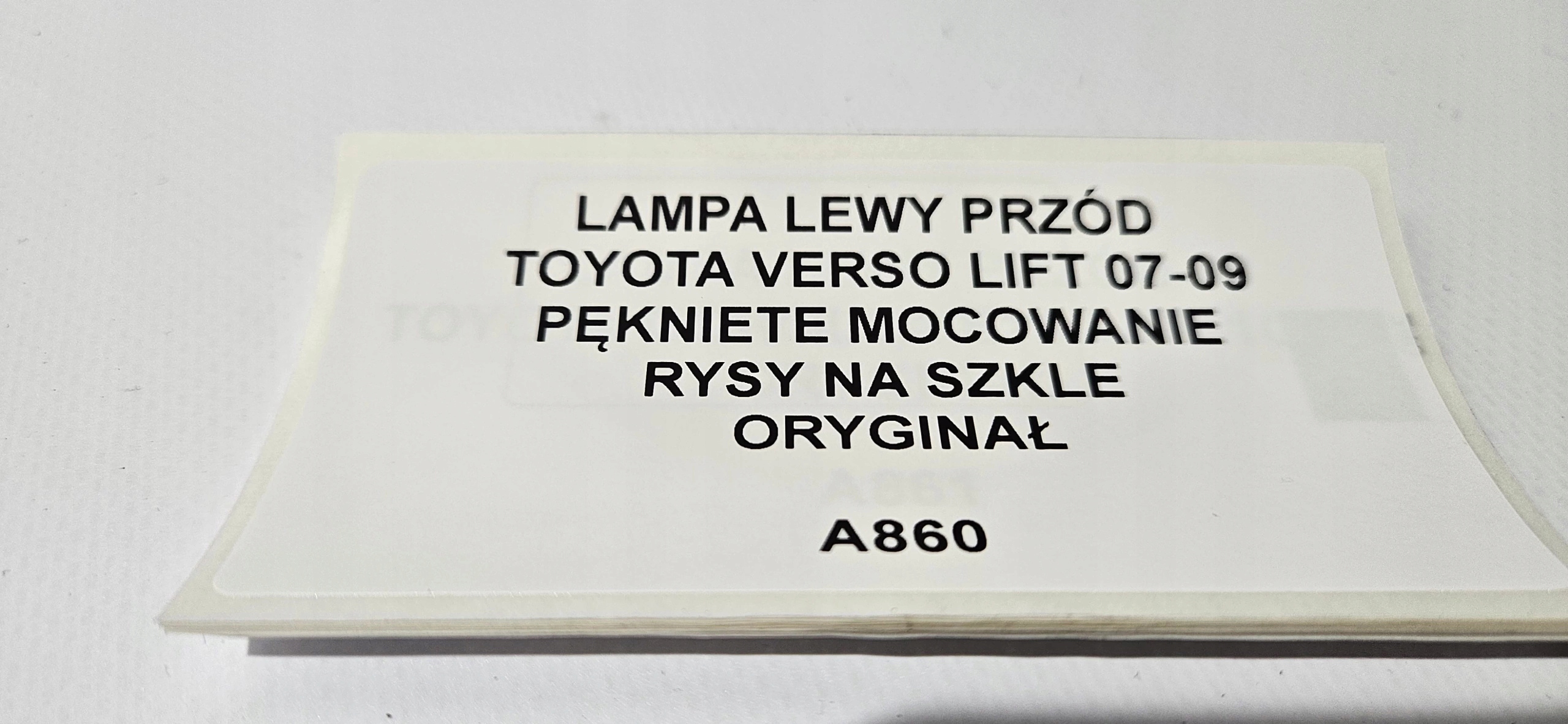 light left front TOYOTA VERSO LIFT 07-09 original