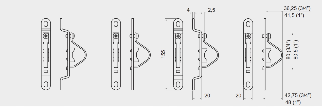 Uchwyt do rozdzielacza wody 3/4" (pół kpl) Marka Tiemme