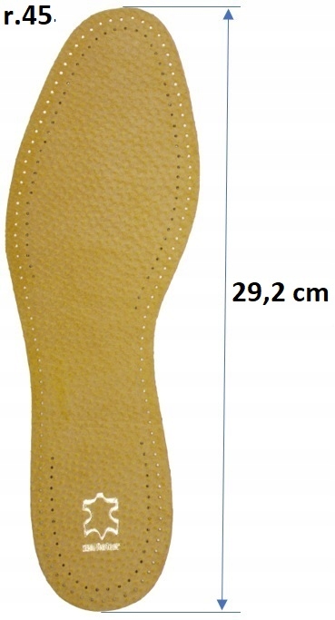 WKŁADKI DO BUTÓW SKÓRZANE PRZECIWPOTNE R. 45 Płeć uniseks