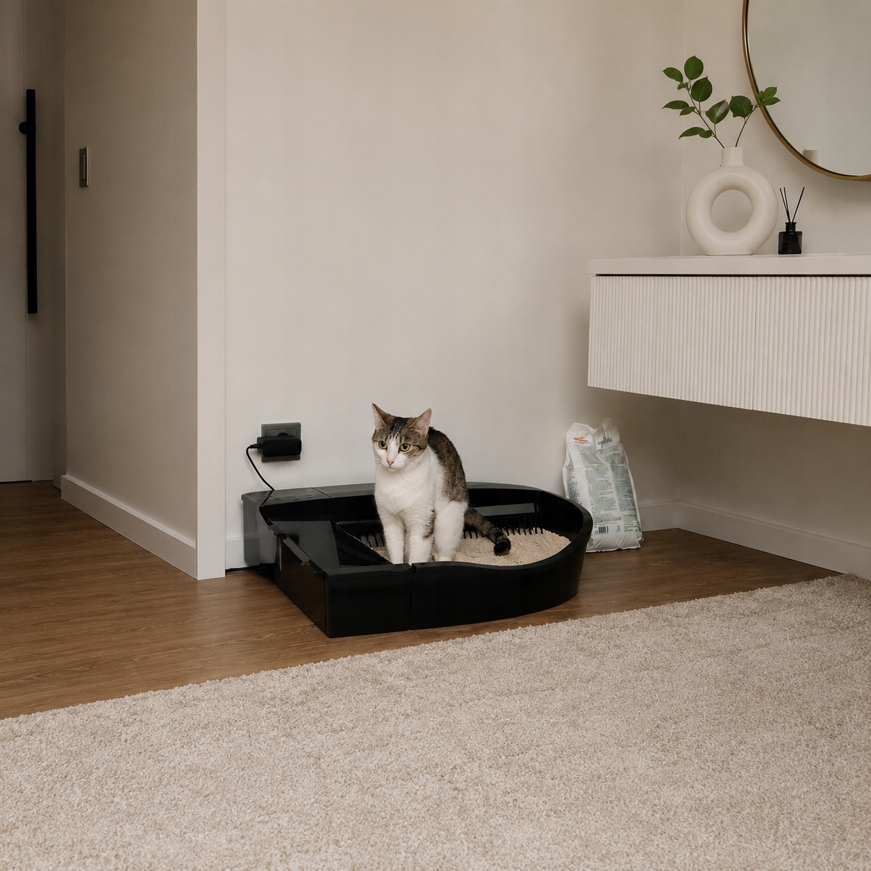 Smart Kitty išmanusis savaime išsivalantis kačių tualetas