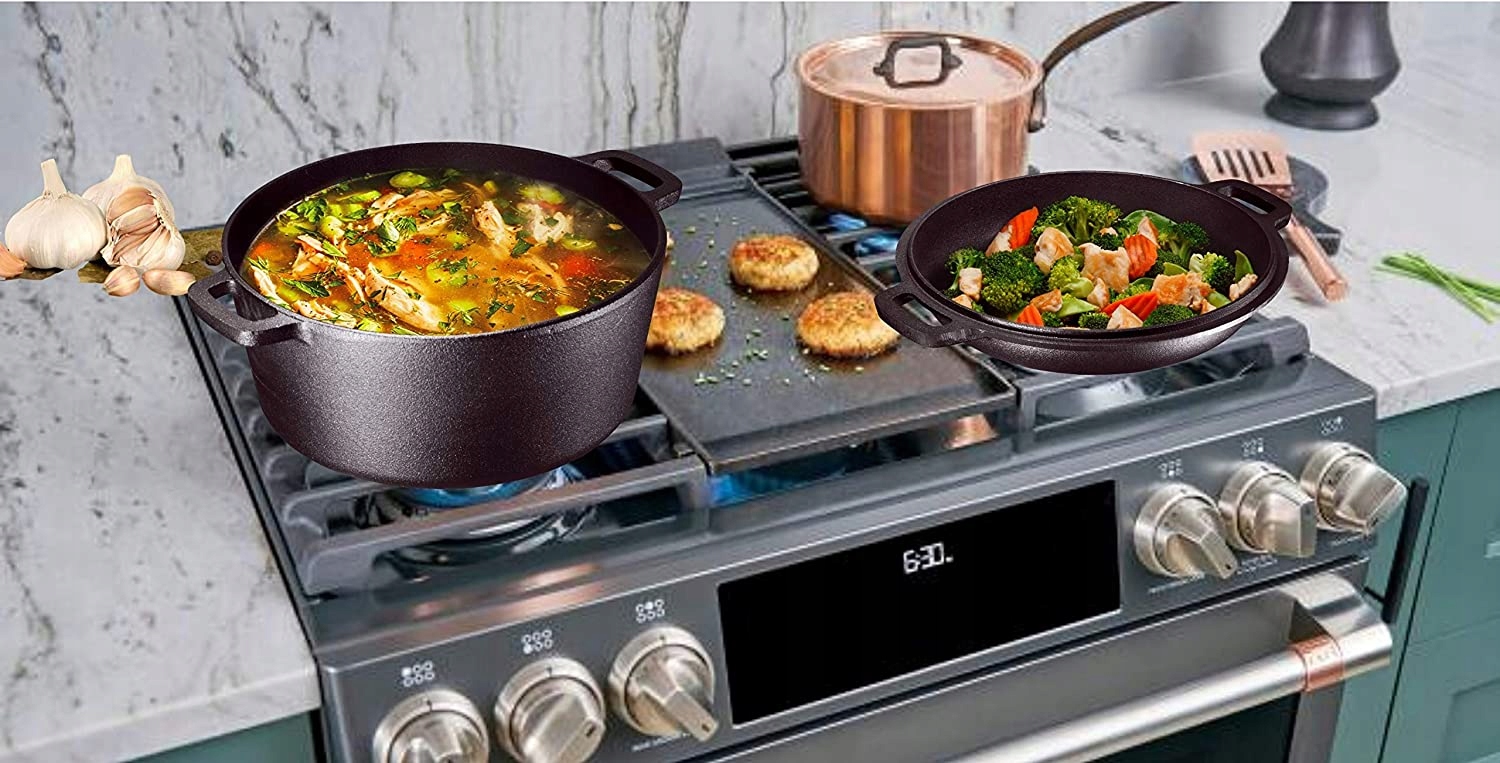 Kociolek zeliwny na ognisko 8l kociolek do gotowania na ognisku patelnia Pojemność 8 l