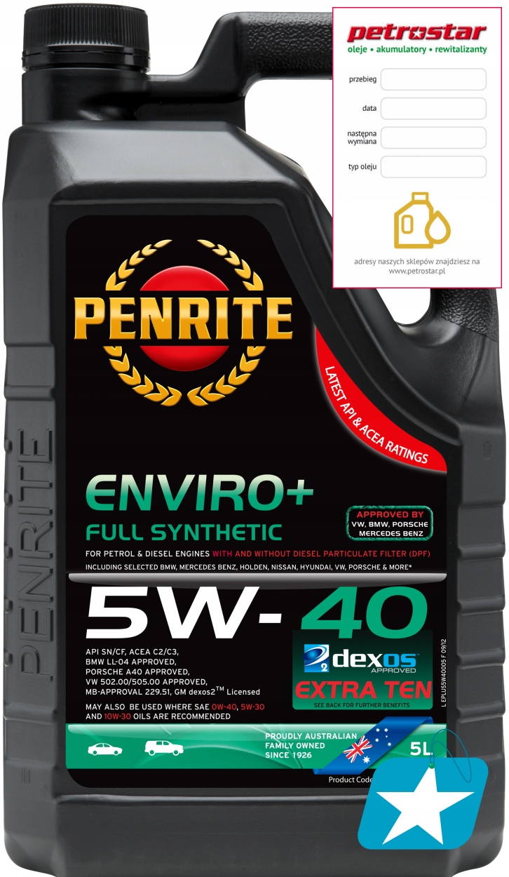 Penrite Enviro+ 5W40 5L