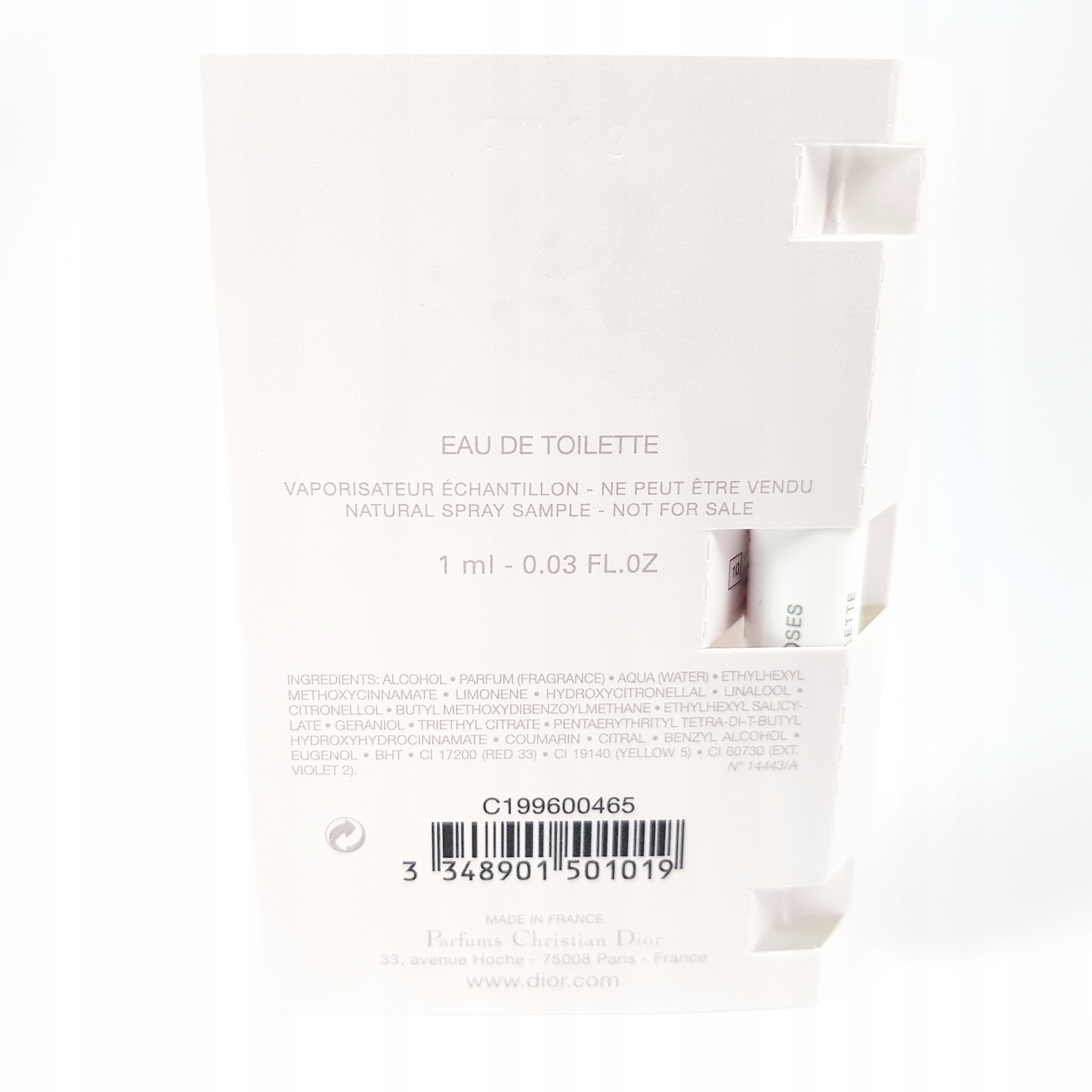 Dior Miss Dior ROSE N'ROSES edt 1 ml PRÓBKA Pojemność opakowania 1 ml