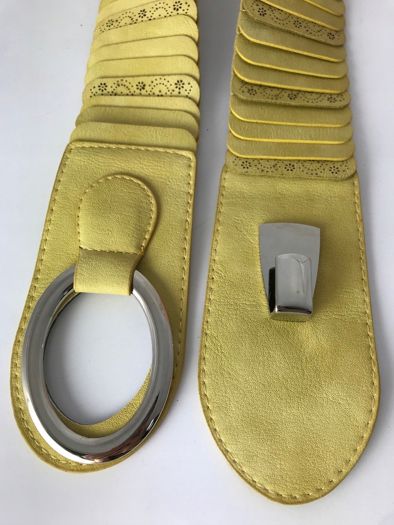 Pasek damski elastyczny na gumie XL 120 cm żółty Marka JN Plus Paris