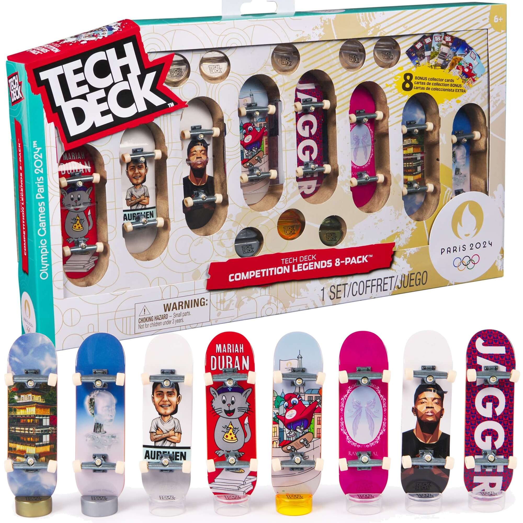 Tech Deck Zestaw Competition Legends Paris 2024 8-PACK +akc.
