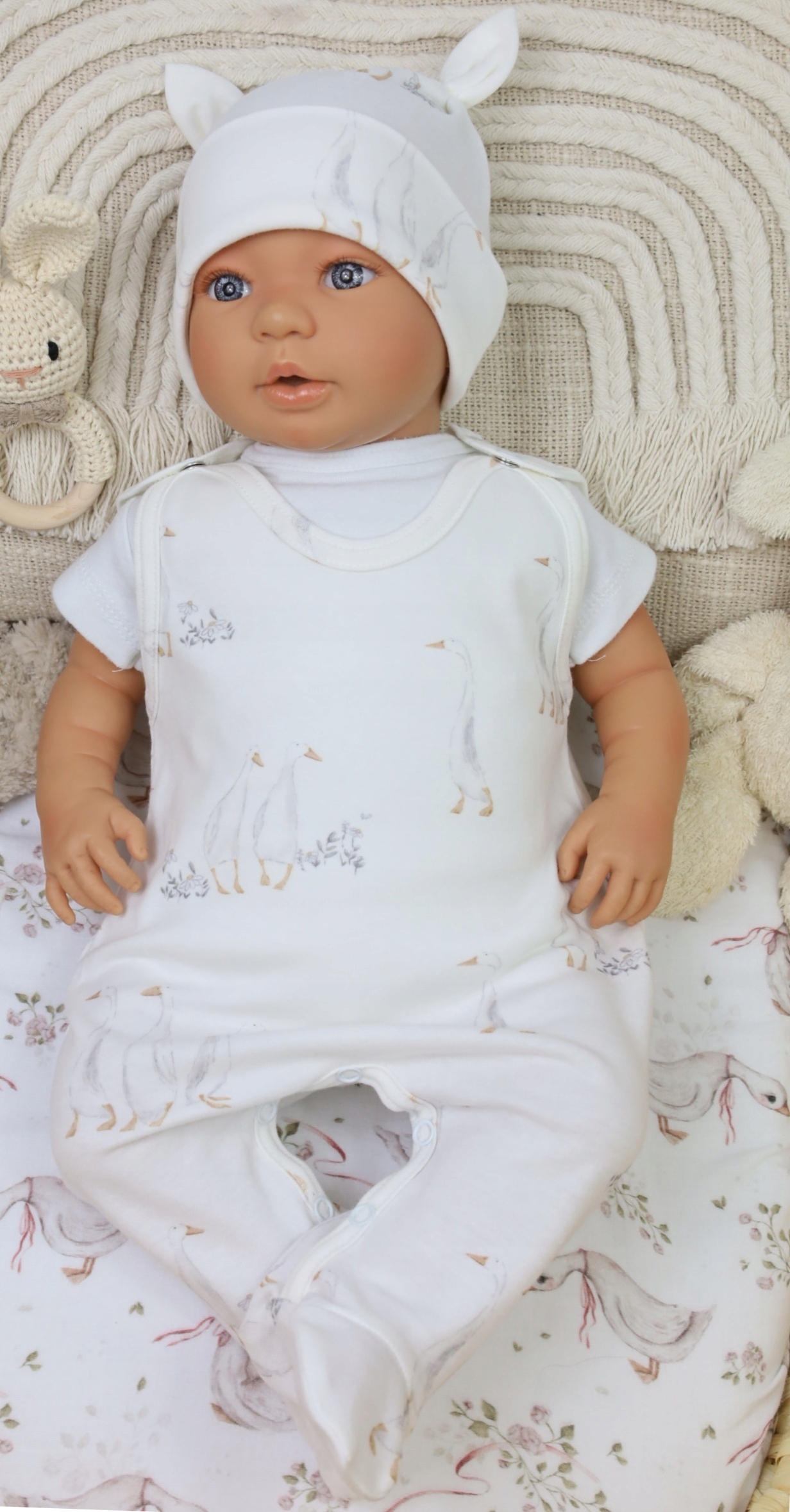 ŚPIOCHY NIEMOWLĘCE ŚPIOSZKI BAWEŁNIANE 74 GĄSKI ECRU /83/ Kod producenta S/B/83/74