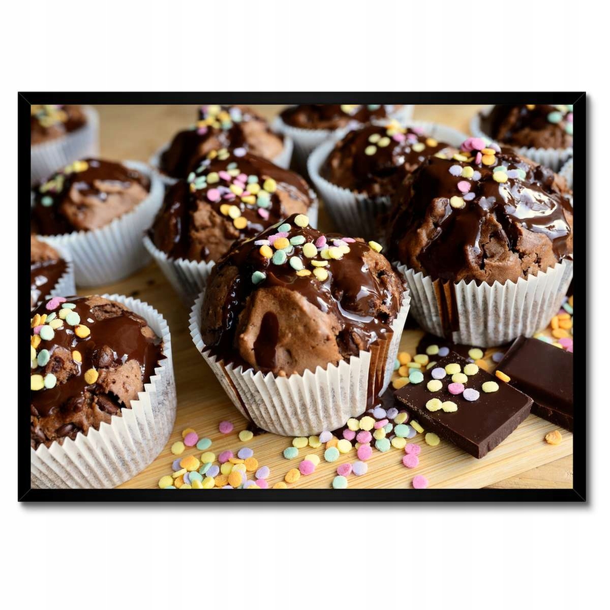 Plakáty v rámu 70x50 Čokoládové muffiny s nutellou Nejlepší recept