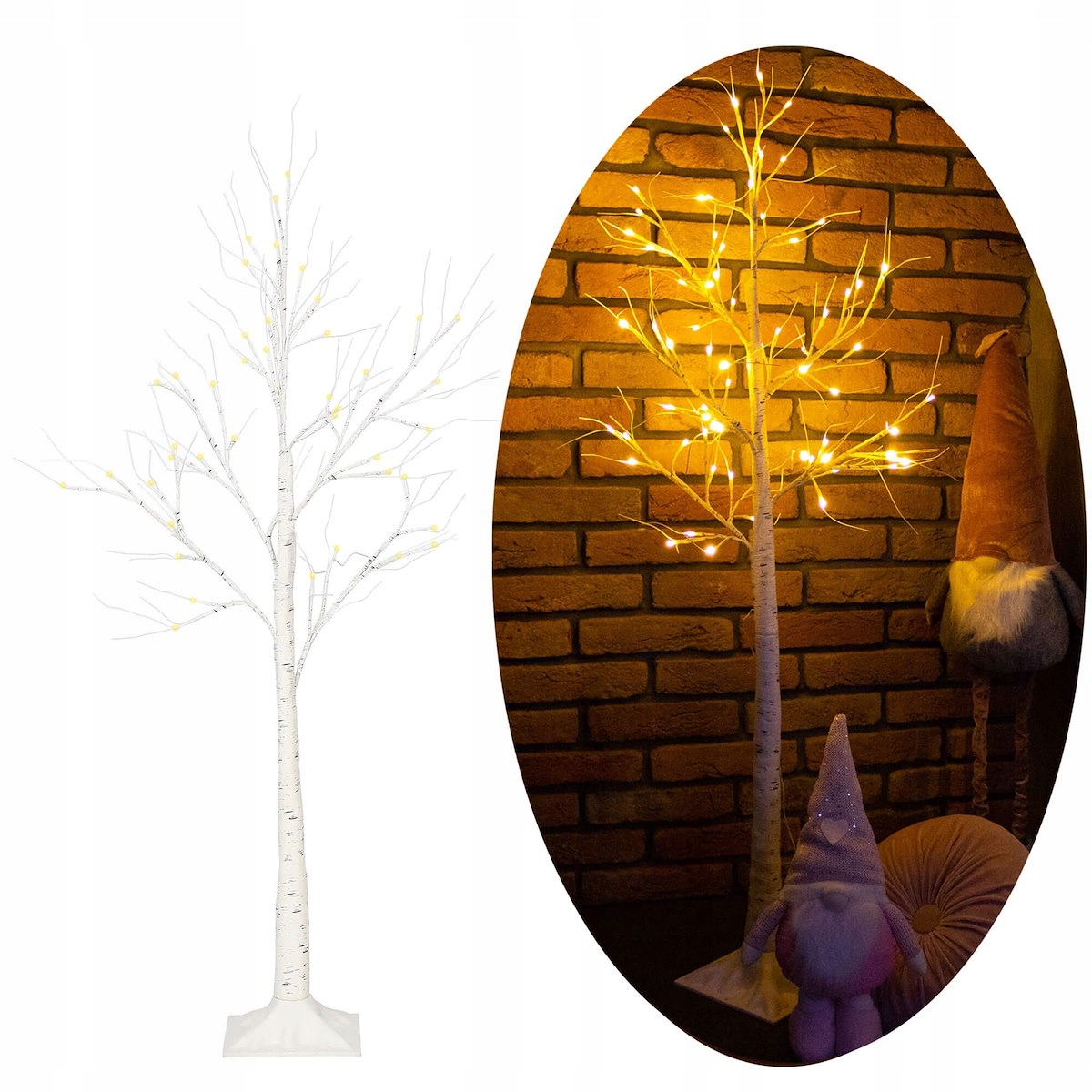 

Świąteczne Drzewko Led Świecące Lampki 1,2M Brzoza