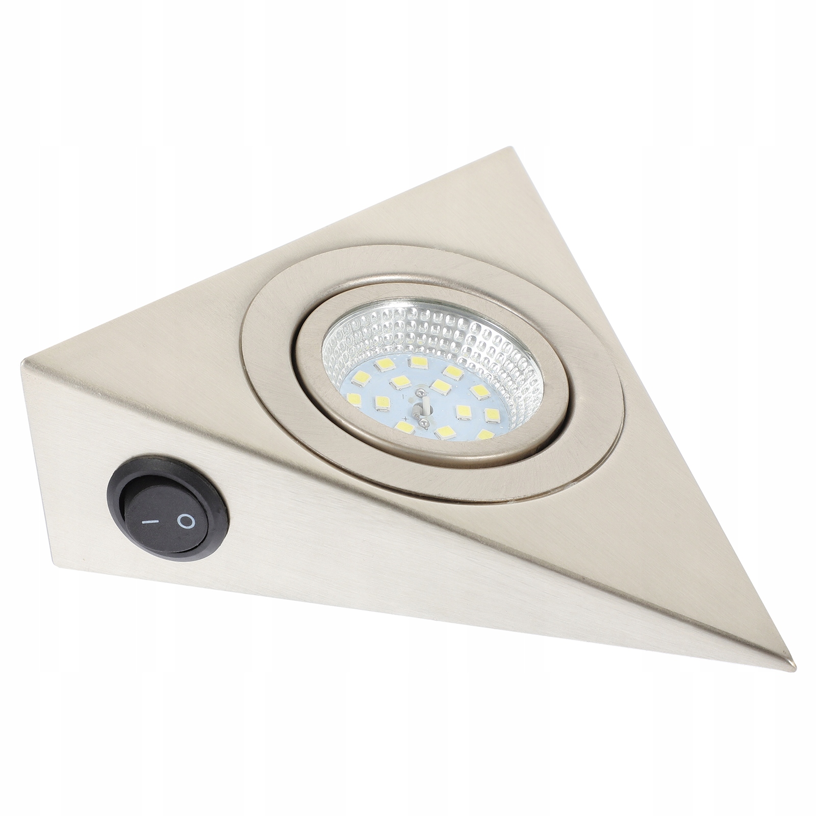 OŚWIETLENIE LED POD SZAFKĘ ZE STALI NIERDZEWNEJ, MINI LAMPA TRÓJKĄTNA