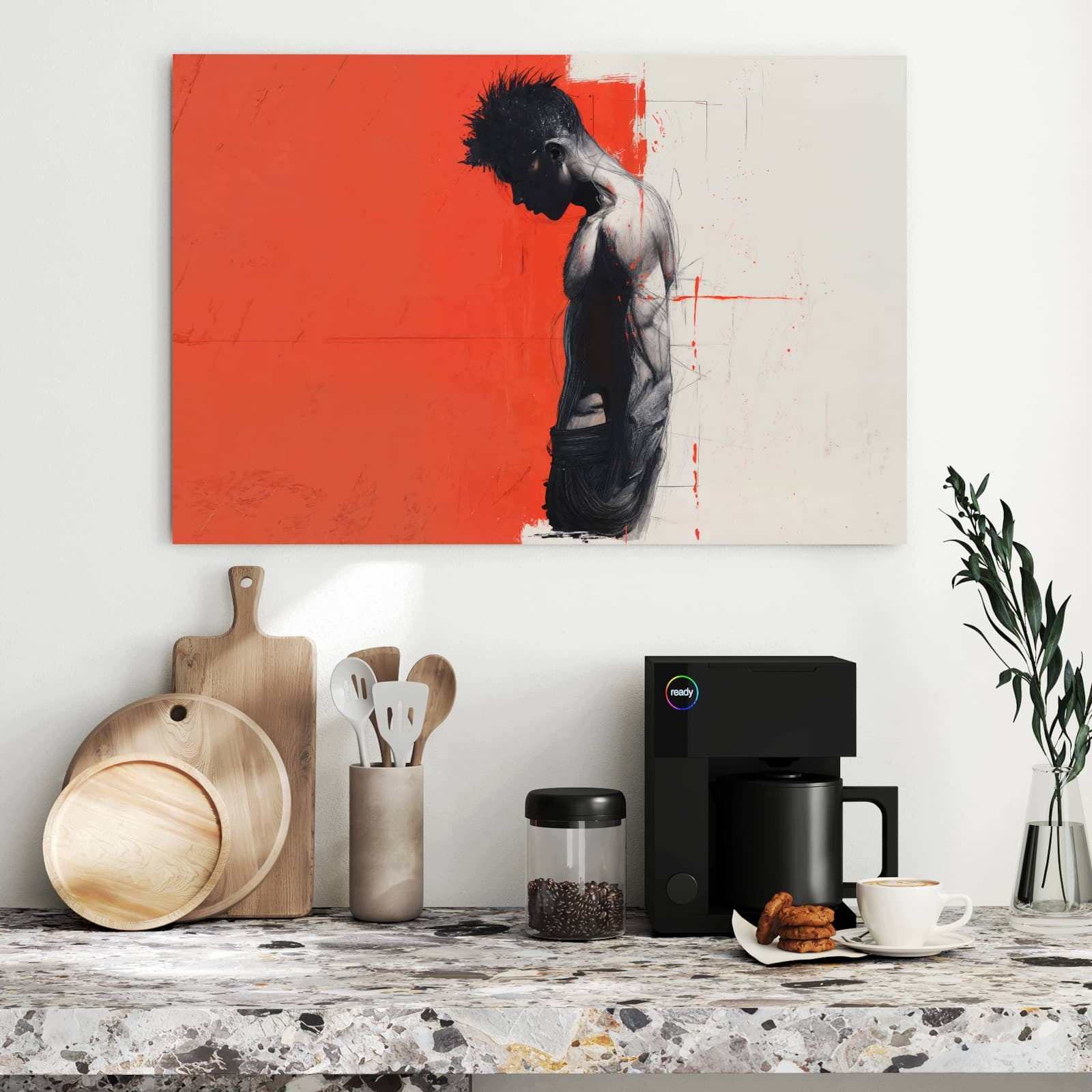 Magnetická tabule Zamyšlony Muž 90 × 60 cm