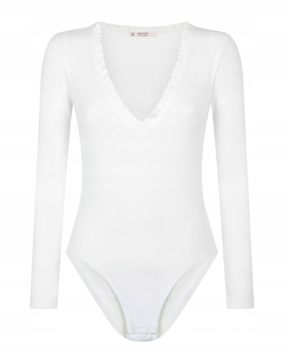 PETITE BODY Z DŁUGIM RĘKAWEM S 381 Kolor biały