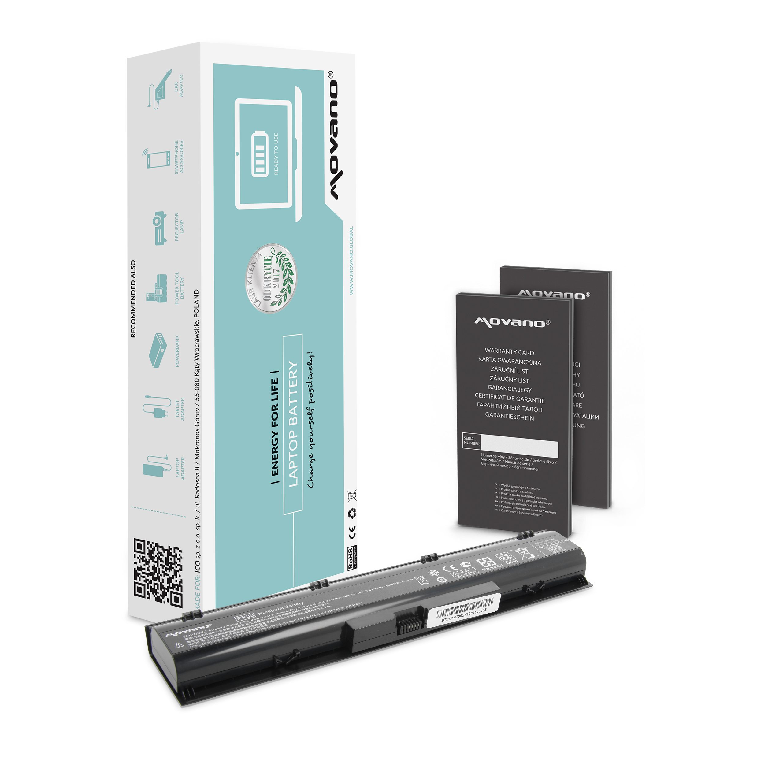 

Bateria Movano do Hp ProBook 4730s, 4740s