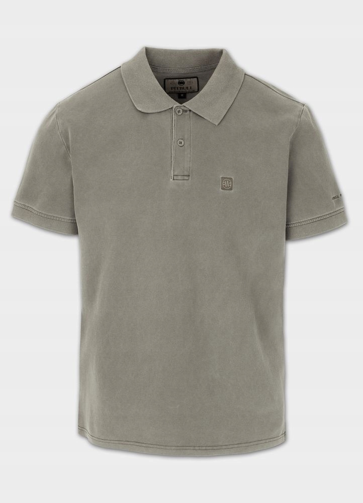 Pánské Polokošile Pitbull Polovina Bavlna Denim Washed Pique Small Logo