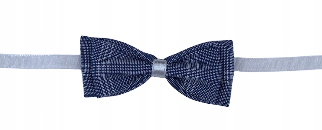 

Muszka 0-24 m niebieska w kratę na wstążeczce