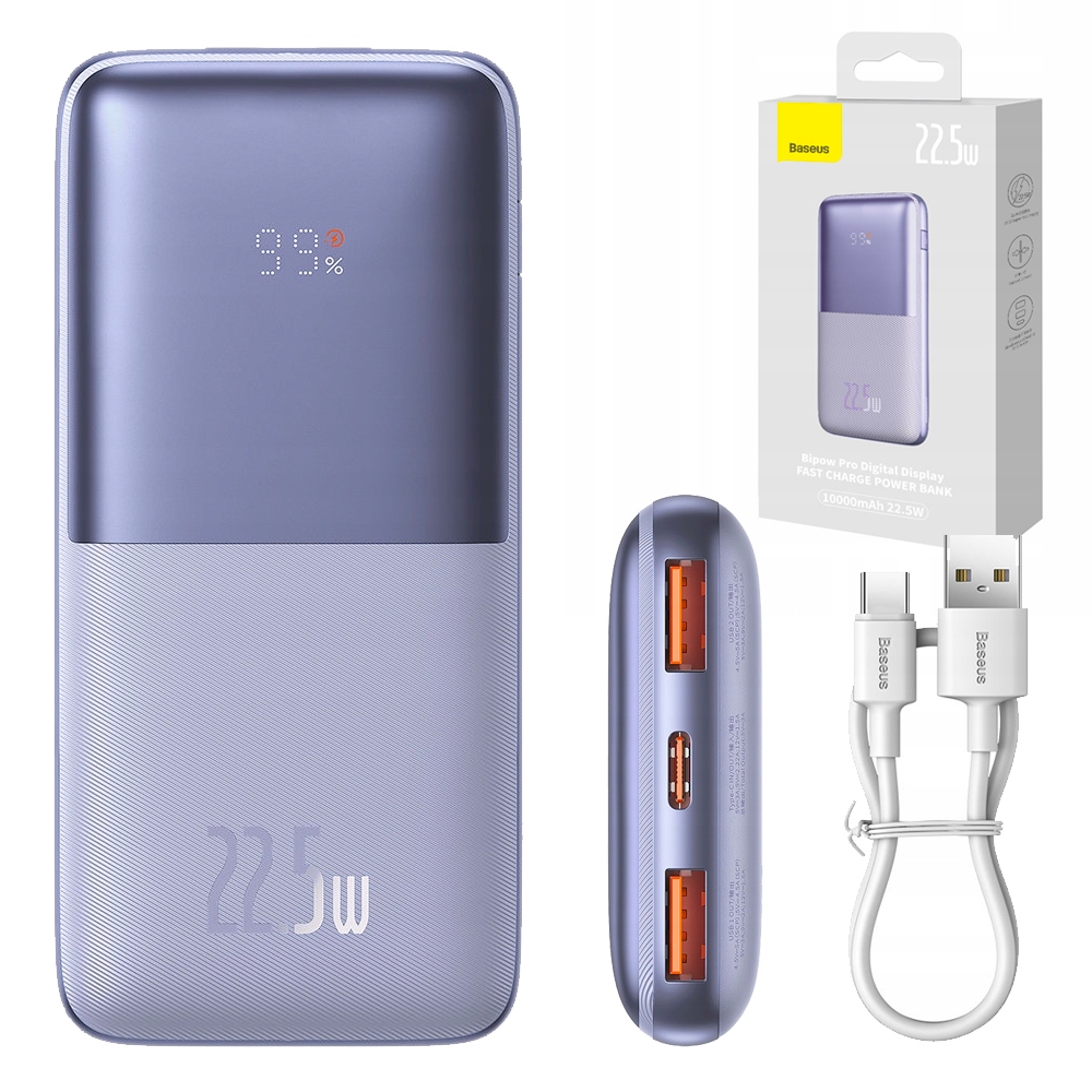 

Baseus Power Bank 10000mAh 22.5W Szybkie Ładowanie