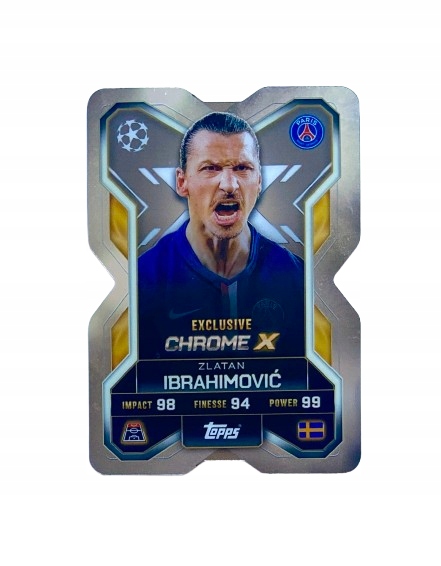 Topps Match Attax Extra 2025/26 2026 Exclusive Chrome X CX 10 Ibrahimovic