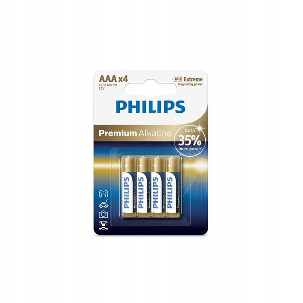 Bateria Philips Aaa LR03 Blister 4szt Premium Alkaline