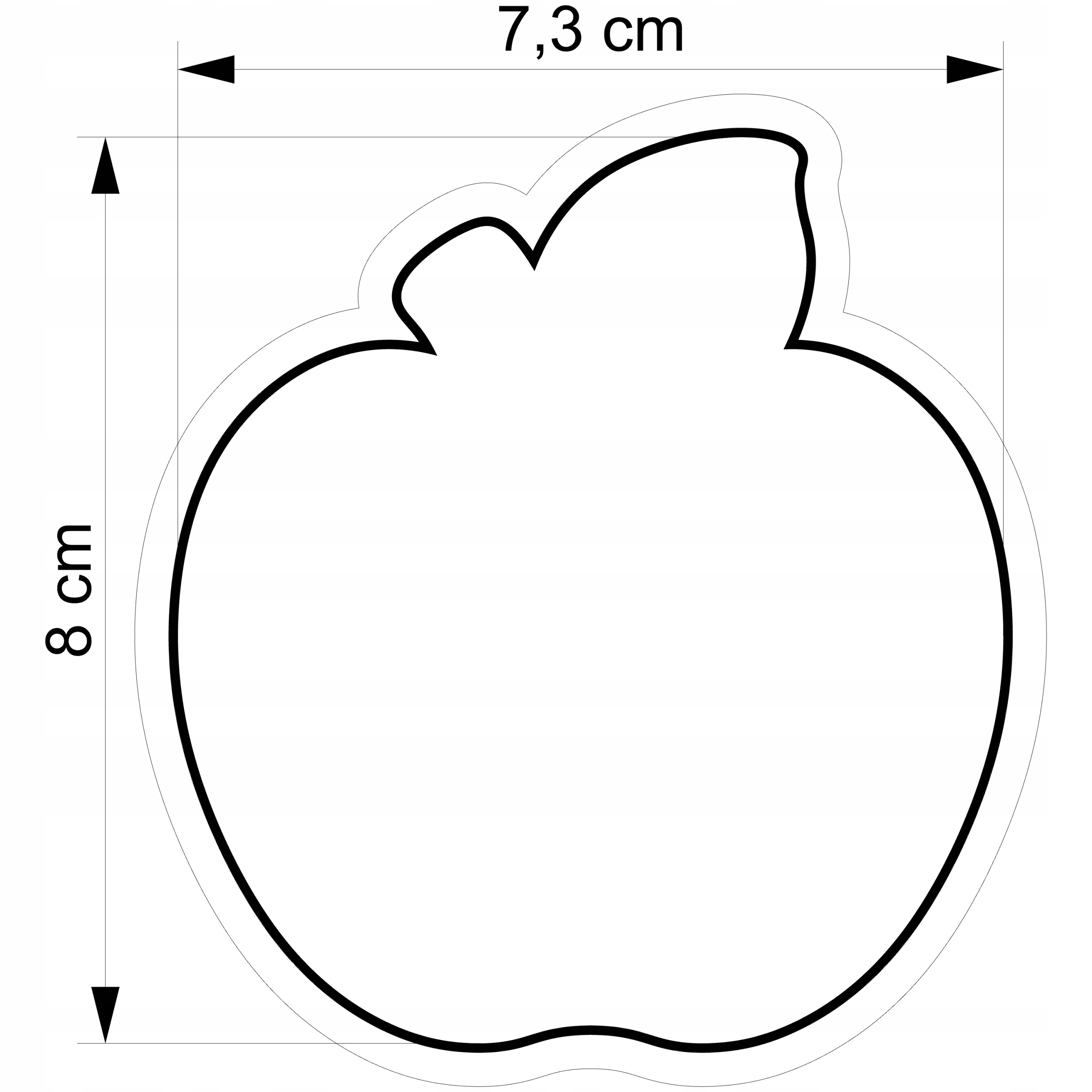 FOREMKA Wykrawacz do Pierników JEDZENIE OWOCE Jesień Jabłko z liściem 8cm Kod producenta Jabłko 1