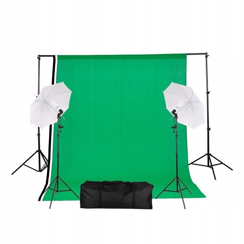 Fotostudio Set 2x deštník, 3x plátno