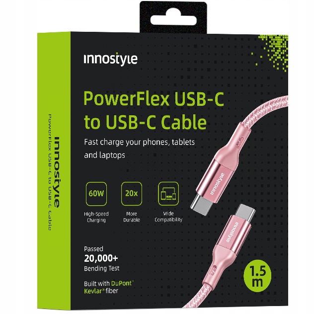 Innostyle Powerflex Kabel Usb-c Szybkie Ładowanie Do Iphone Samsung 3A 60W