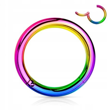 

Tytanowy tęczowy segment ring clicker 1,2/9