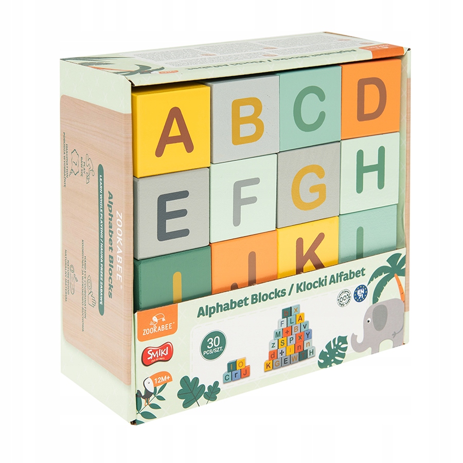 

Smiki Klocki Drewniane Alfabet 30 elementów