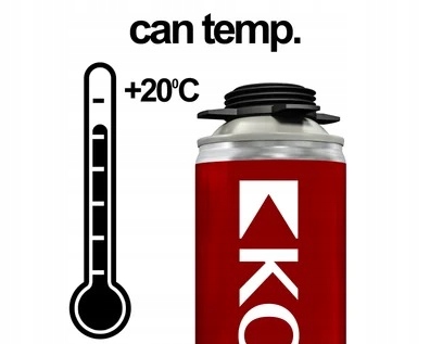 PIANKA MONTAŻOWA POLIURETANOWA PIANA PISTOLETOWA CAŁOROCZNA 750ML KOELNER Czas schnięcia 0-0 min