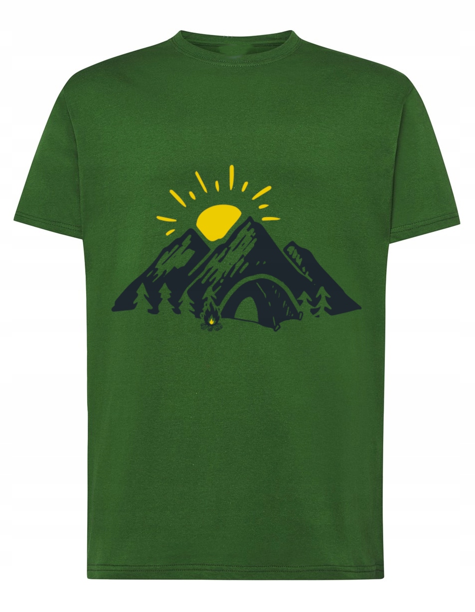 

T-Shirt koszulka nadruk góry słońce r.3XL
