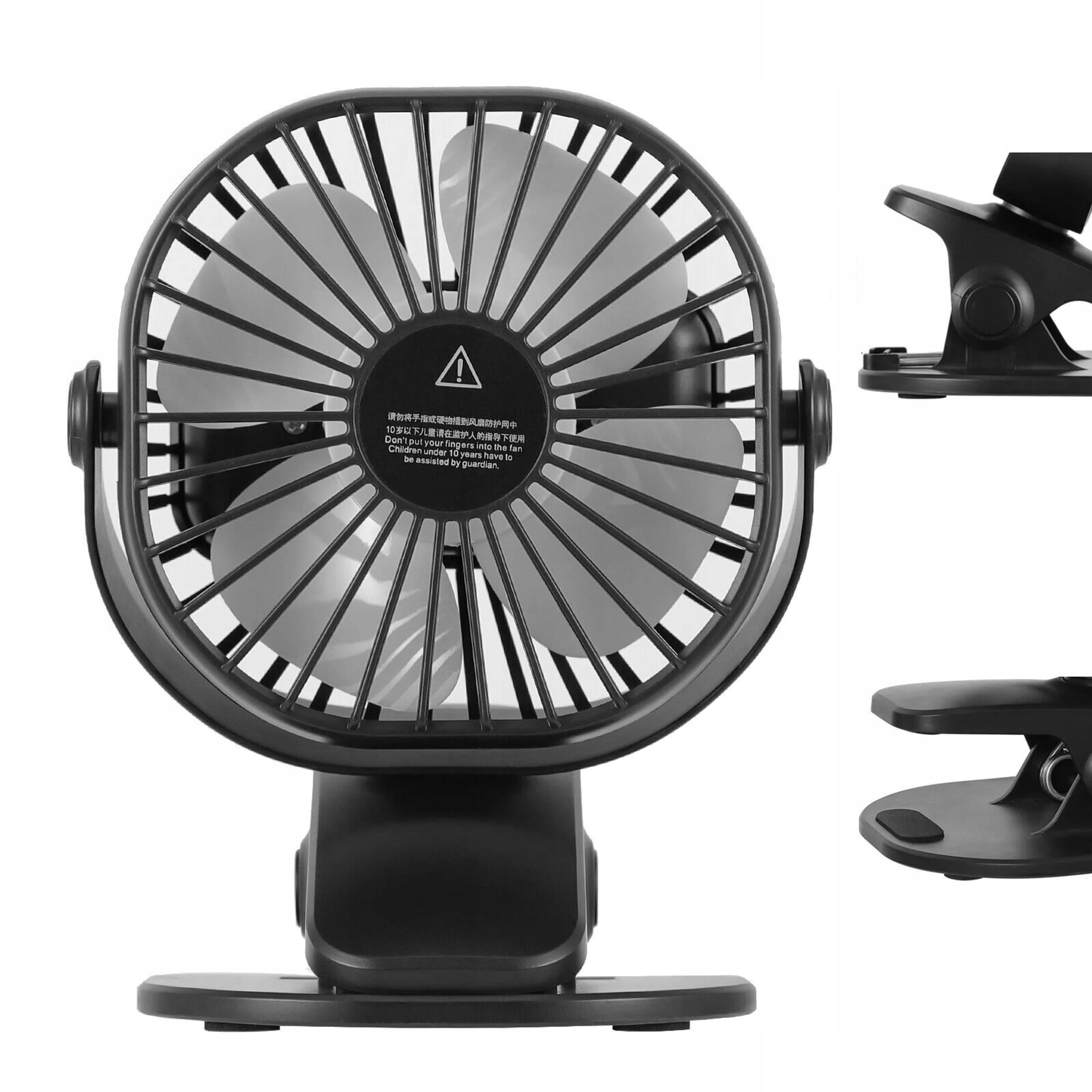 WENTYLATOR WIATRAK BIUROWY STOŁOWY DO BIURA W SYPIALNI 3 PRĘDKOŚCI Z KLIPS Marka bez marki