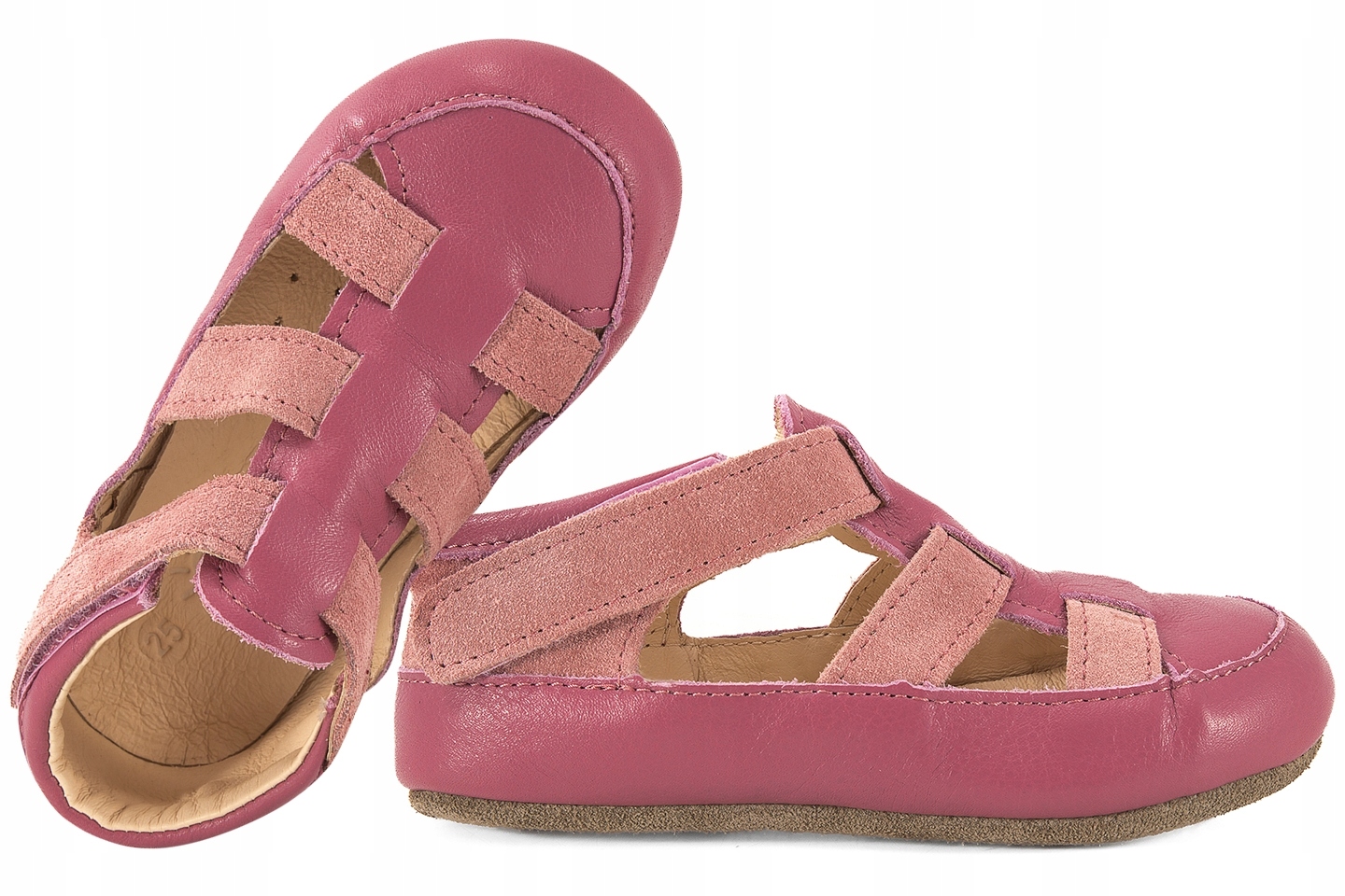 Kapcie Dziecięce Barefoot Ze Skóry Naturalnej Na Rzep Obex Samoa ROZ.20