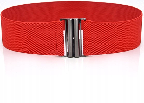 

Pasek Damski Elastyczny Guma Pas Szeroki Czerwony