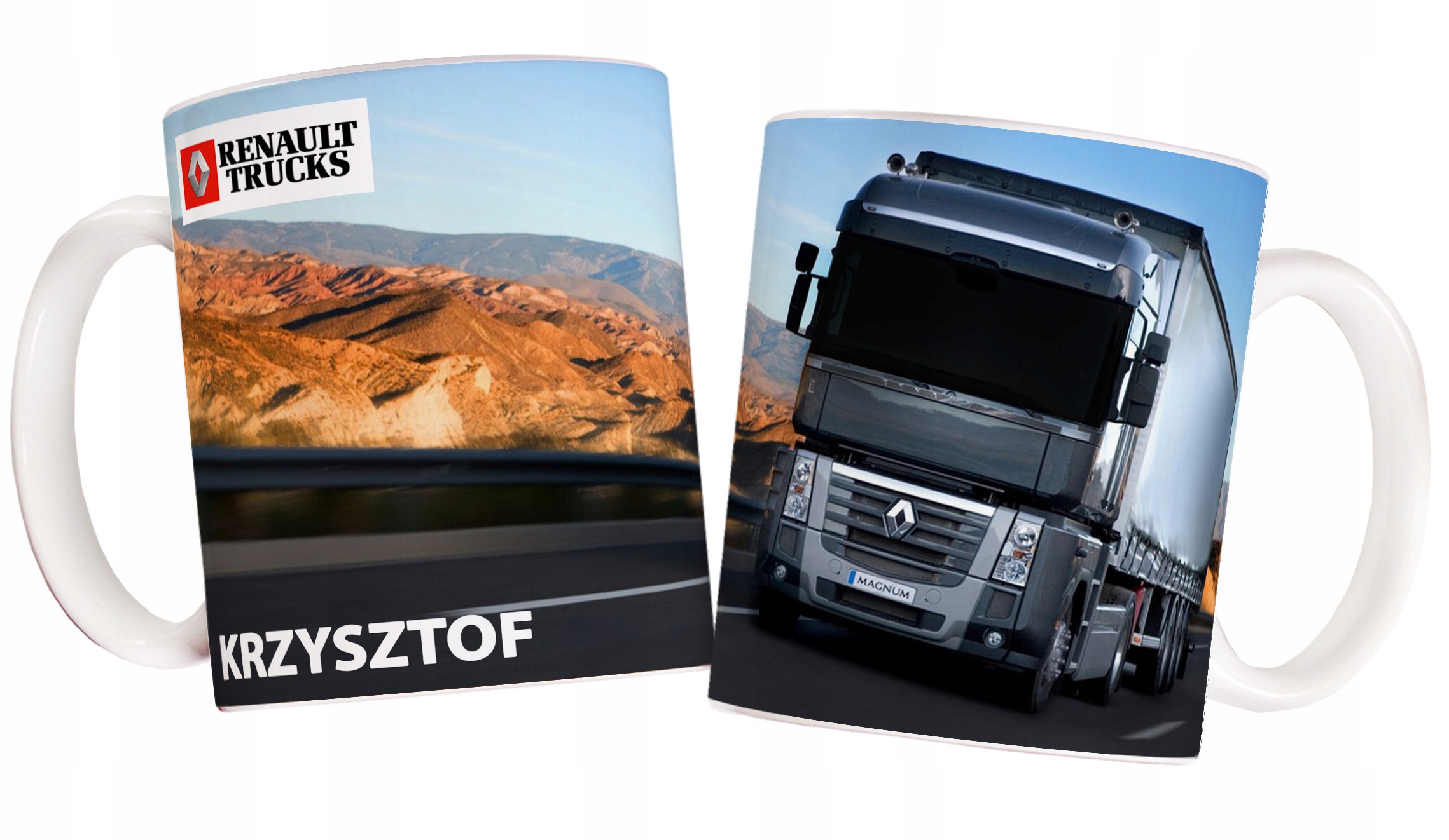 Kubek TIR RENAULT MAGNUM dla kierowcy + IMIĘ