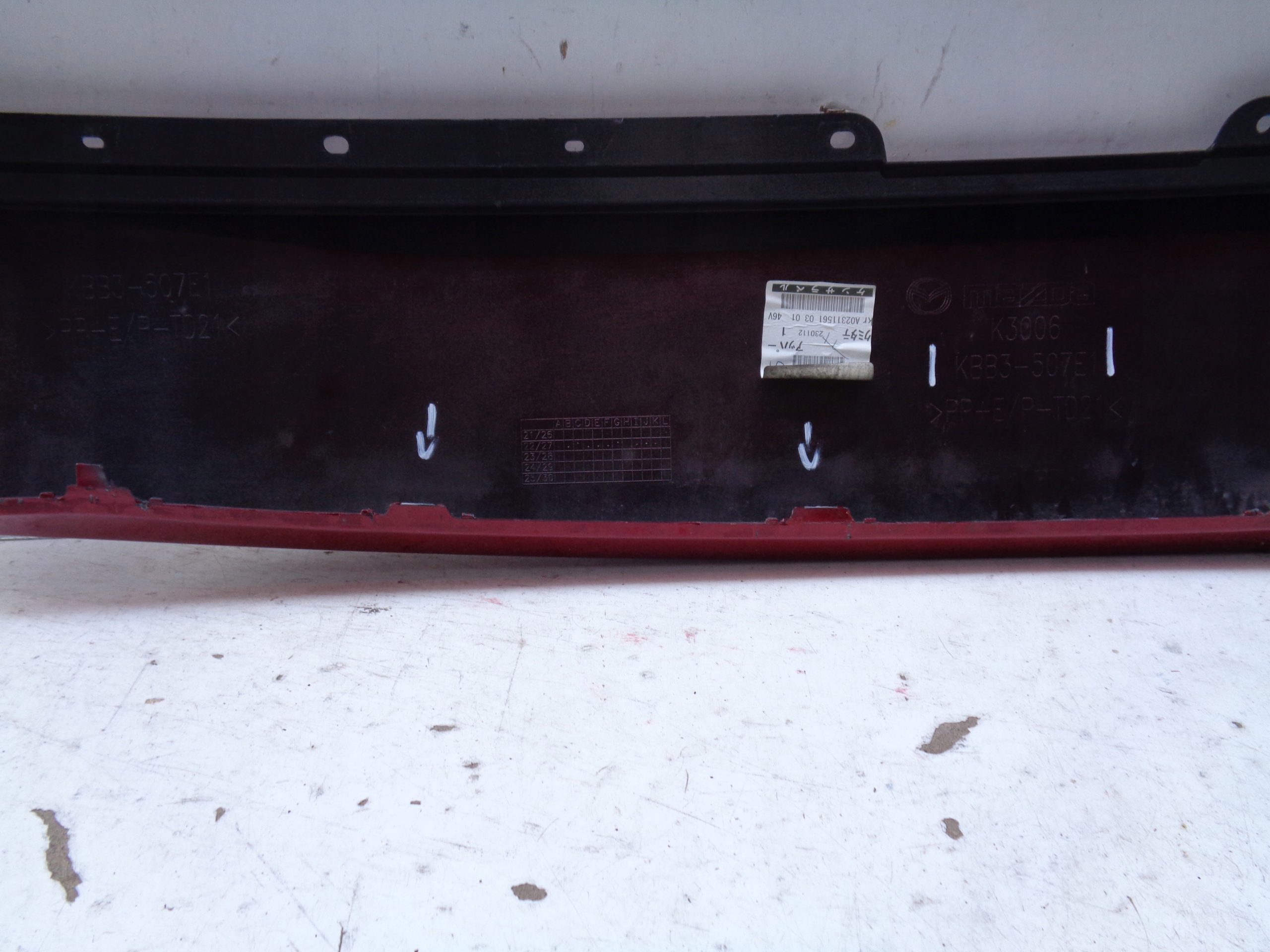moulding of a bumper front upper MAZDA CX60 22