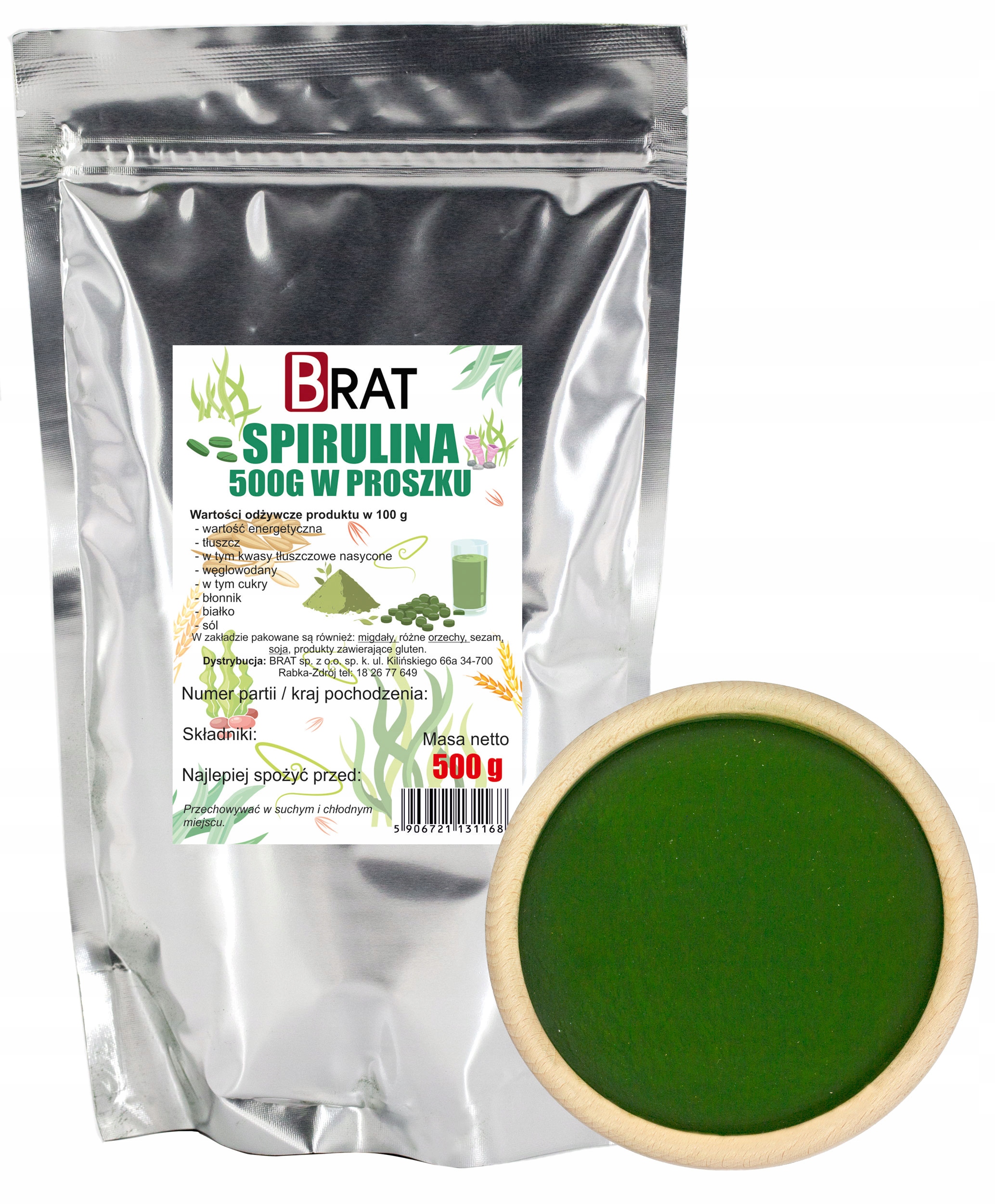 

Spirulina w Proszku 500g proszek Algi